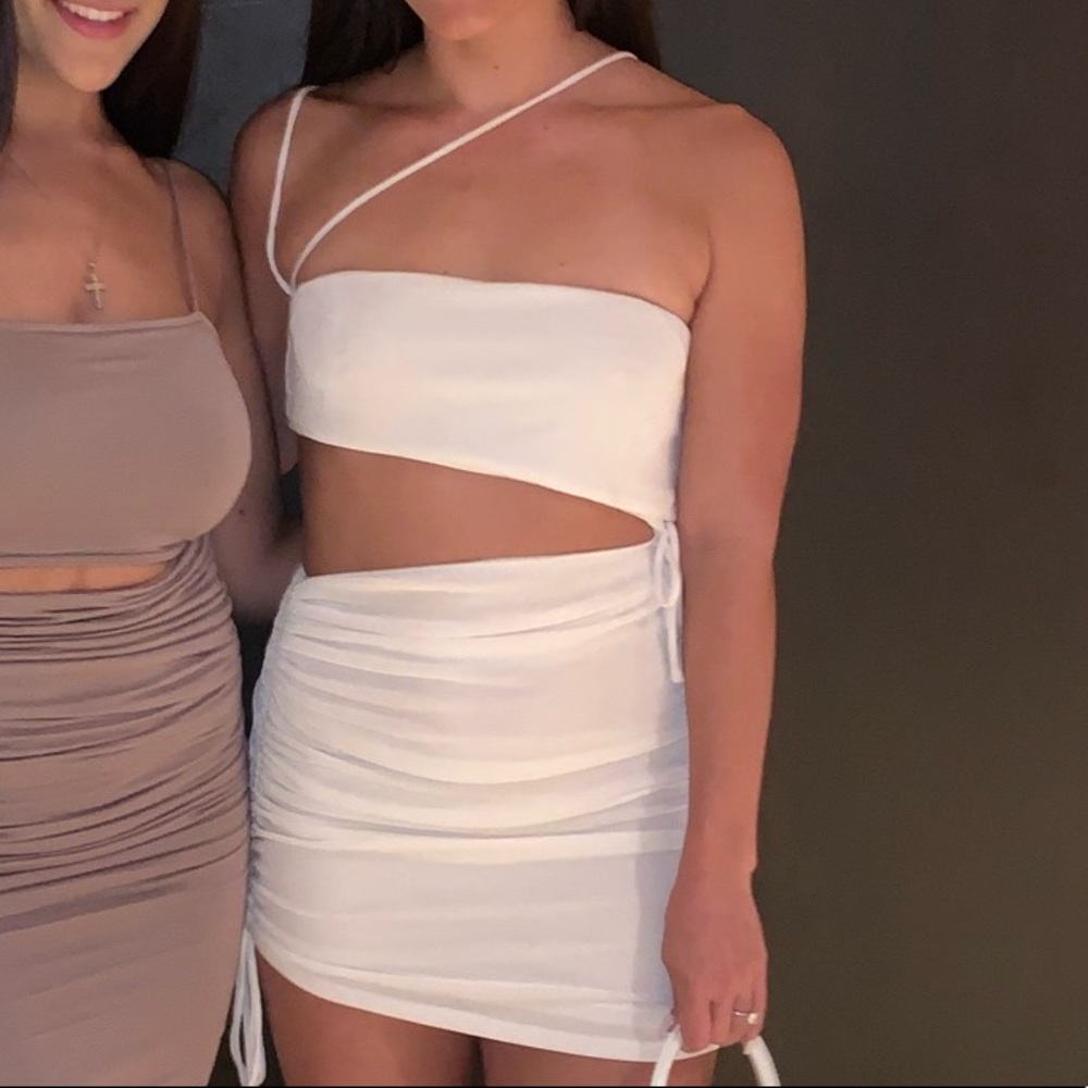 White cut out dress